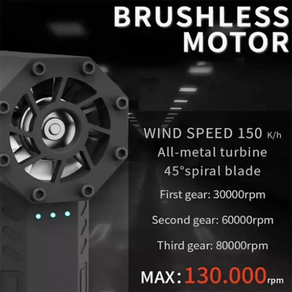 130000RPM Elektrische Luchtduster Draagbare Turbo Blazer