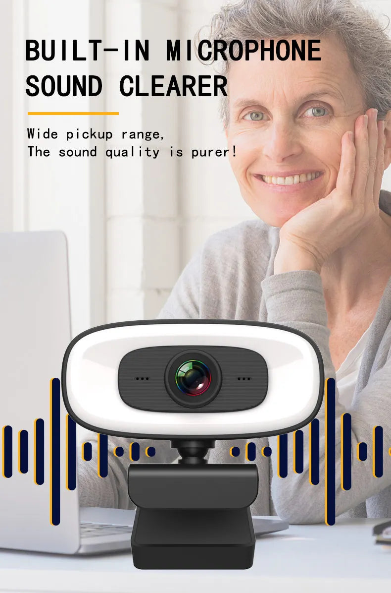 Webcam 4K 1080P Mini Camera 2K Full HD Webcam With Microphone 15-30fps USB Web Cam For Youtube PC Laptop Video Shooting Camera