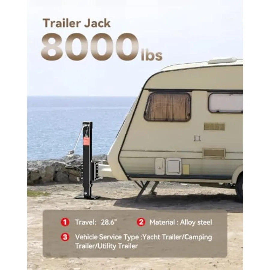 Heavy Duty 8000 lbs Trailer Jack for RV, Boat, Yacht