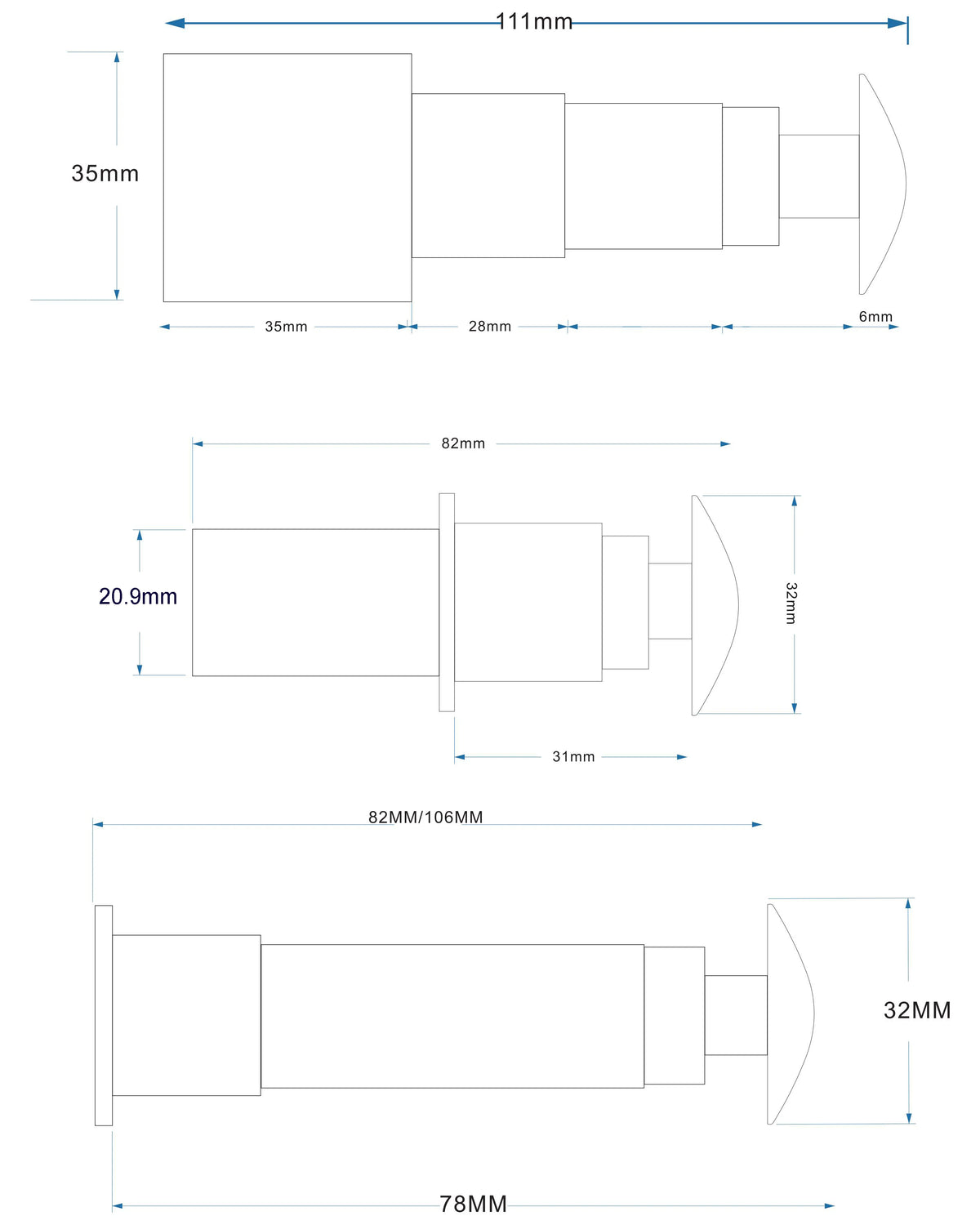 5MP Door Peephole Camera with Motion Detection