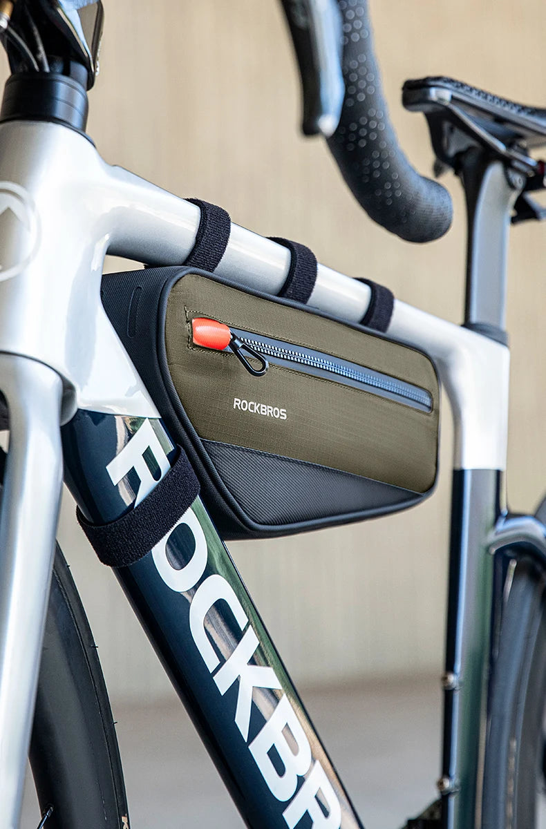 Bike Frame Tube Bag 1.7L with Reflective Design and Easy Mount