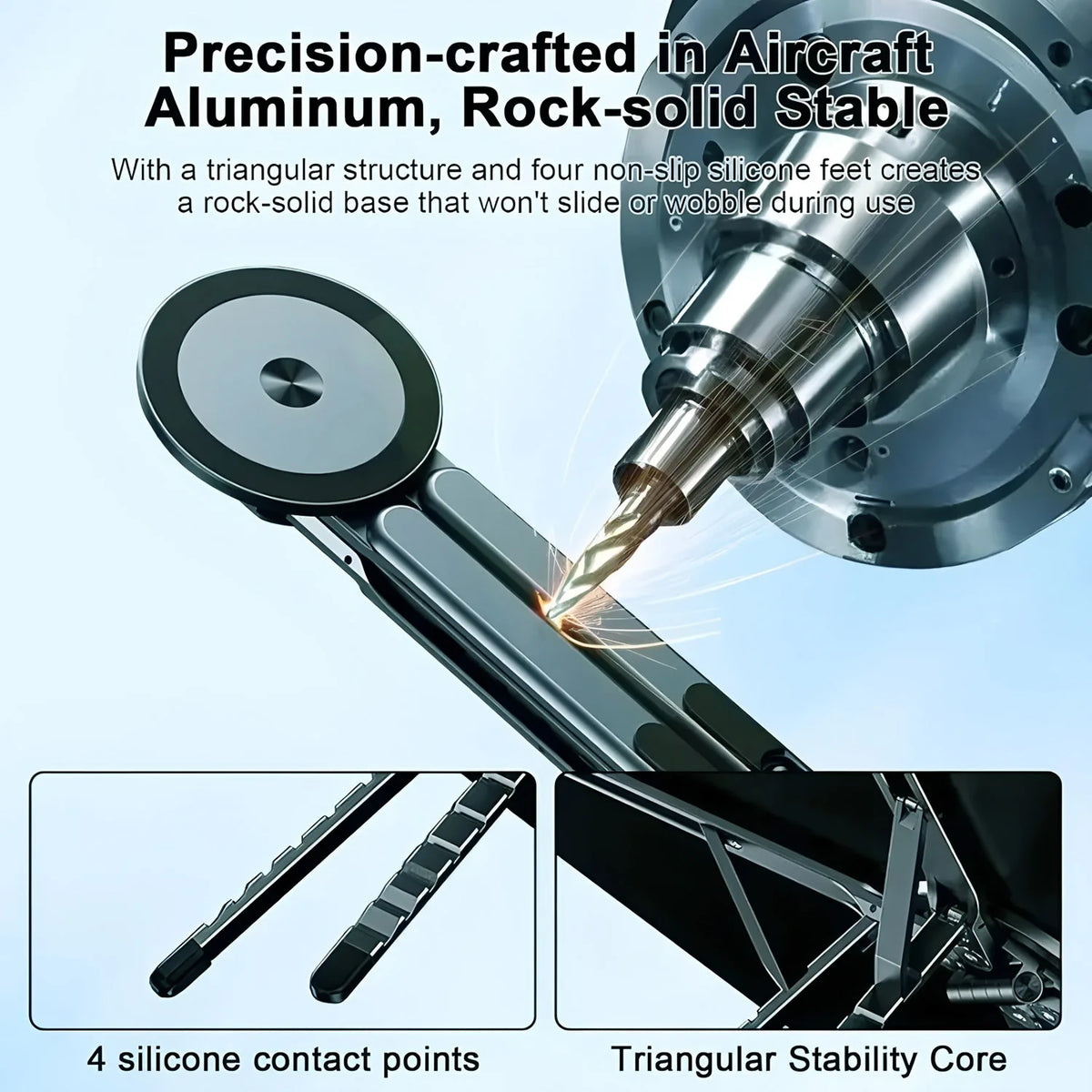 Foldable Magnetic Phone Holder and Tripod