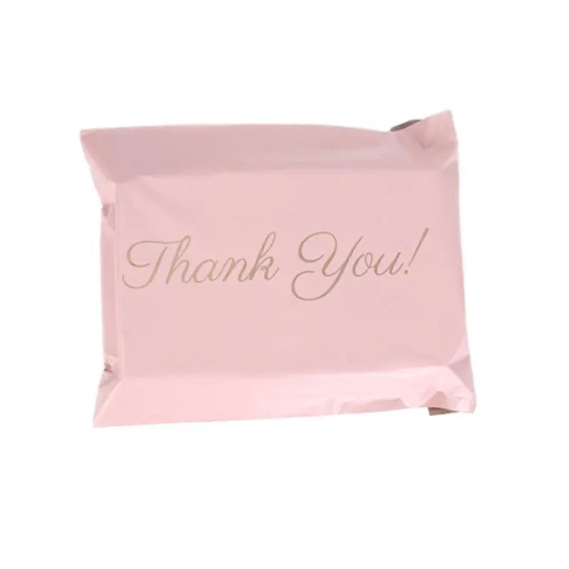 Busta imbottita rosa con design Thank You