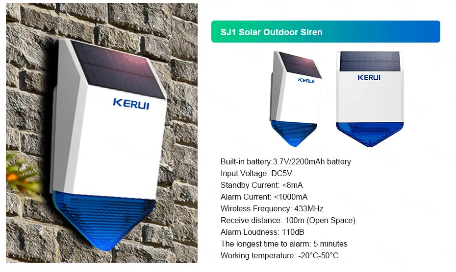 Solar Siren Panel for Outdoor Alarm System