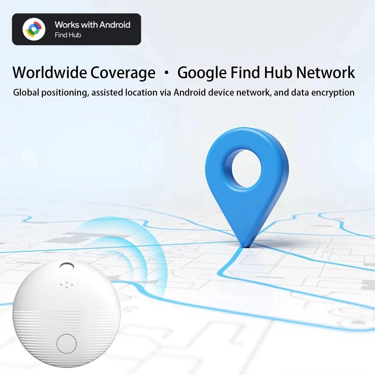 Google Find My GPS Tracker Android Airtag φορητό GPS Tracker Bluetooth εντοπιστής για ποδήλατο κλειδιά, ποτέ μην ξεχνάτε πράγματα