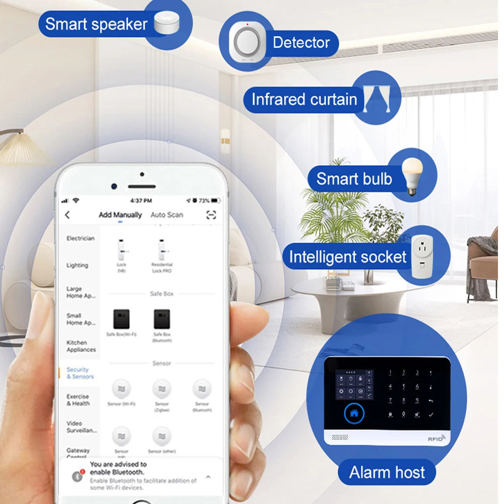 4G Tuya Smart Home Alarm System with WiFi