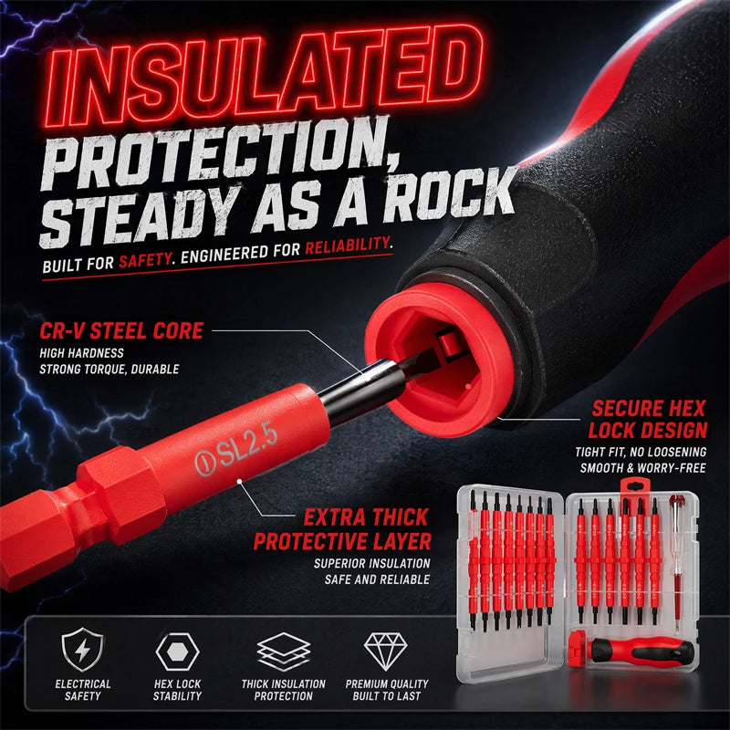 Interchangeable Screwdriver Set - 18- or 31-in-1
