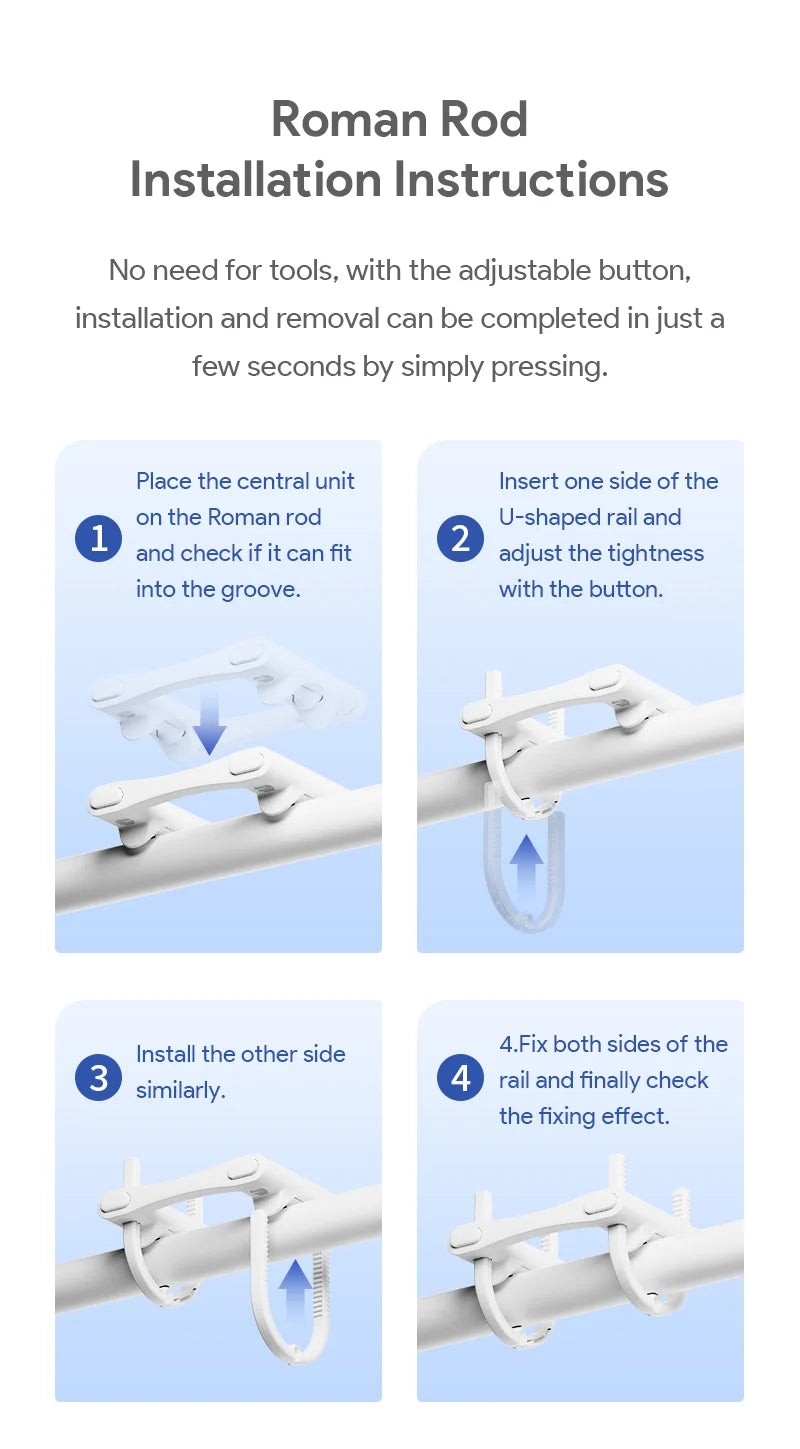 Inteligentný Zigbee / Bluetooth závesný motor s háčikmi, ovládanie hlasom