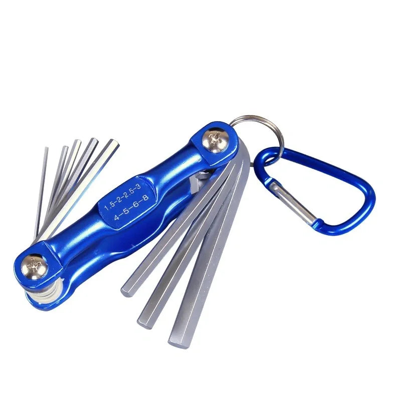 Portable Folding Hex Wrench Allen Set Metal Metric System Torx Hexagonal Spanner Screwdriver Hex Key High Quality Hand Tool 