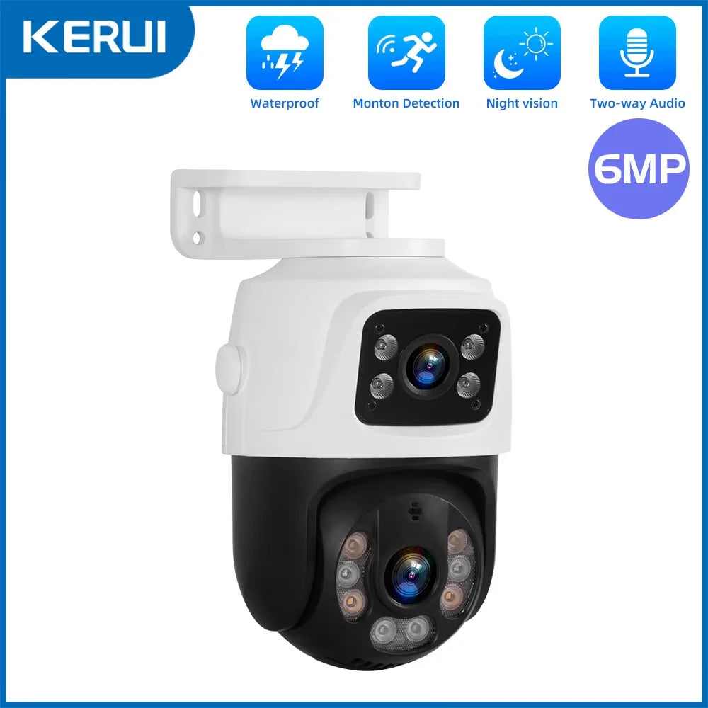 Outdoor 6MP PTZ PoE IP Camera with Human Detection