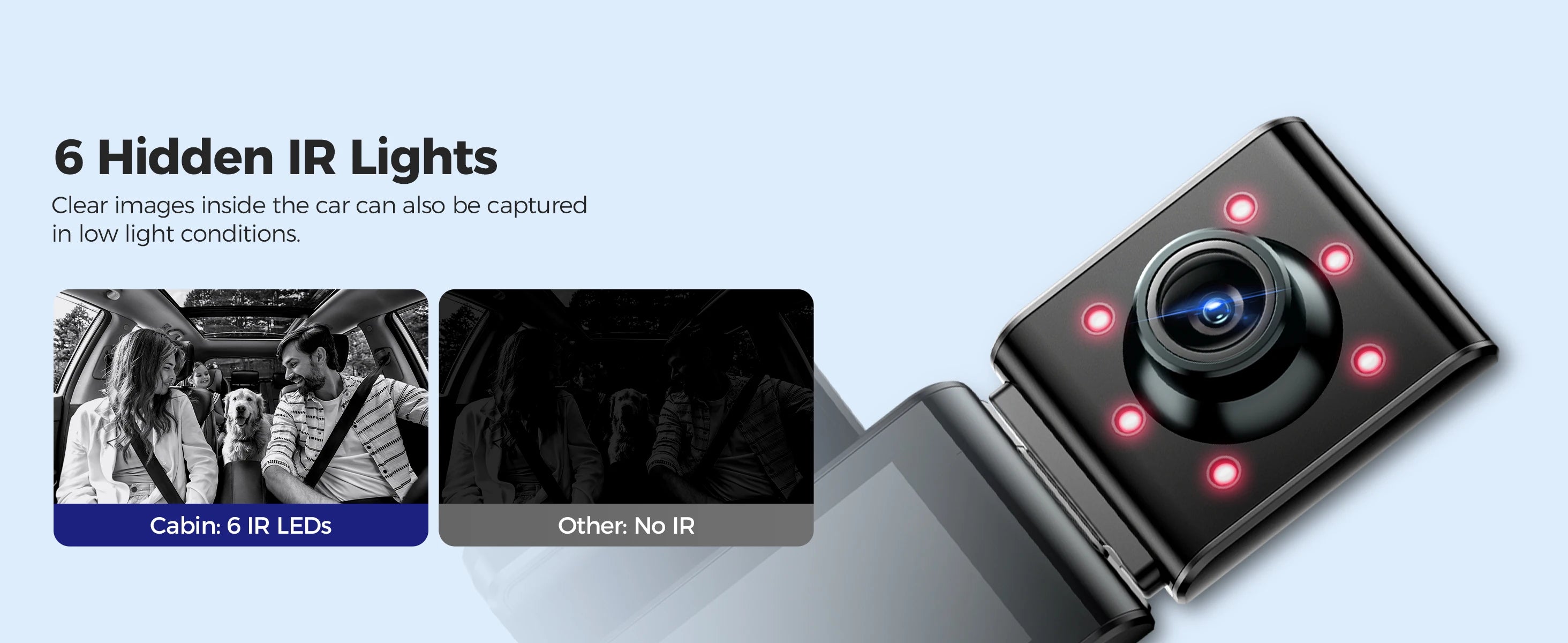 4K 3 Channel Dash Cam with WiFi, GPS, IR Night Vision and Parking Mode