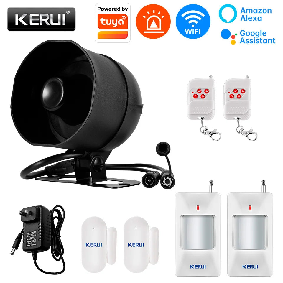 Smart WiFi Home Security Alarm System Kit with 120dB Siren