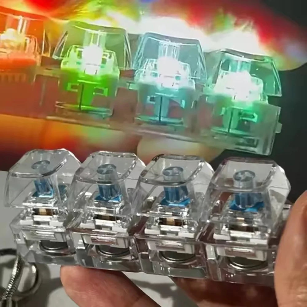 Νέο LED Φως Up Keyboard Keychain Διασχιστικά Παιχνίδια 4 Κλειδιά Κουμπιά Πληκτρολογίου Παιχνίδι Ανησυχίας Καρύκευμα Παζλ Ταχύτατη Αποστολή
