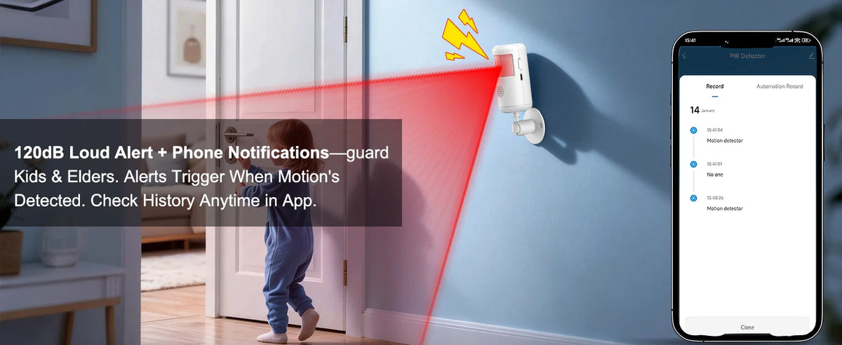WiFi Infrared Detector DC 5V Tuya Smart Life 4 Alarm Modes PIR Motion Sensor Work With Alexa Google Home Alarm System