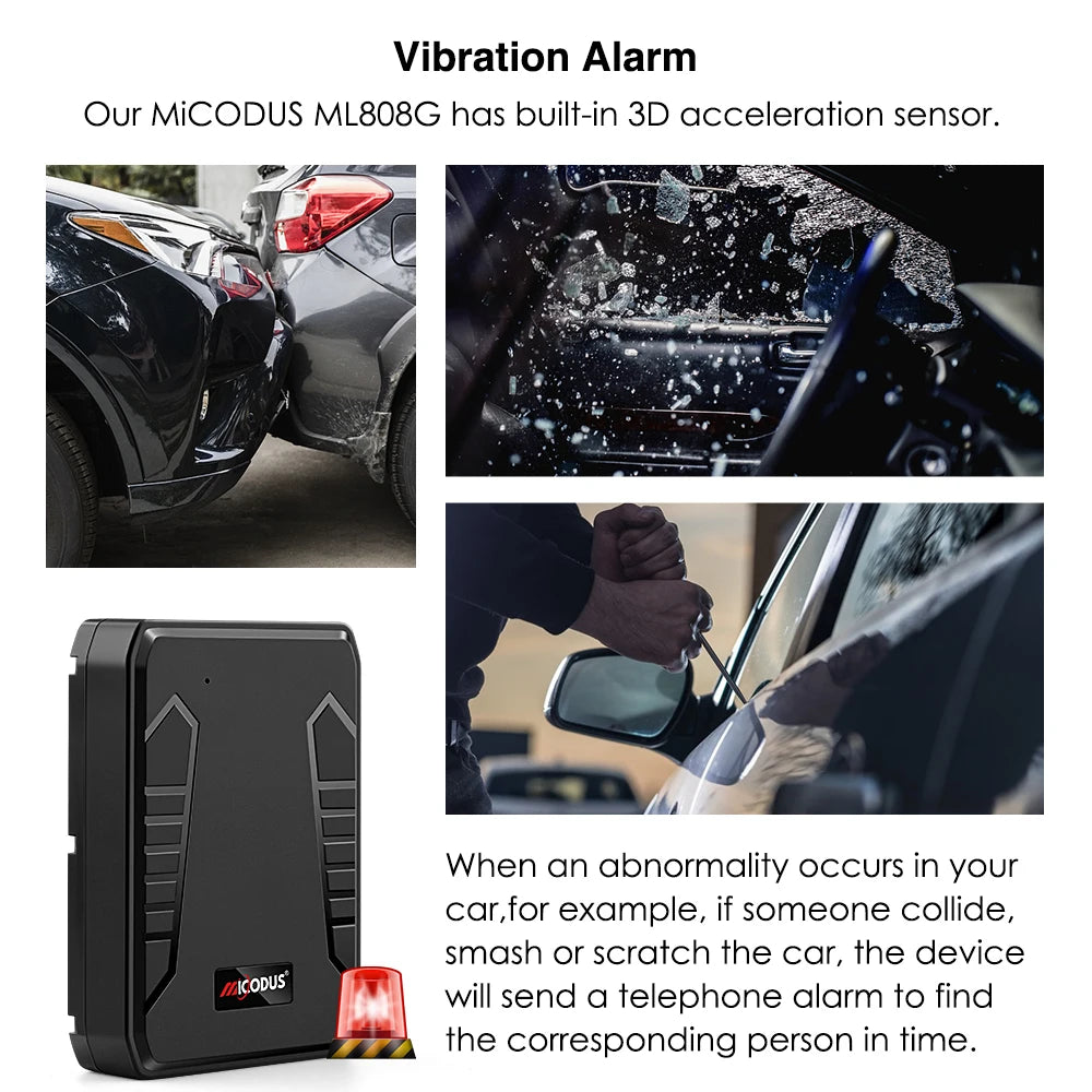 4G MiCODUS GNSS Locator ML808G 10000Mah Magnet Asset GPS Tracker Vehicle Waterproof Geo-fence Lifetime Free APP