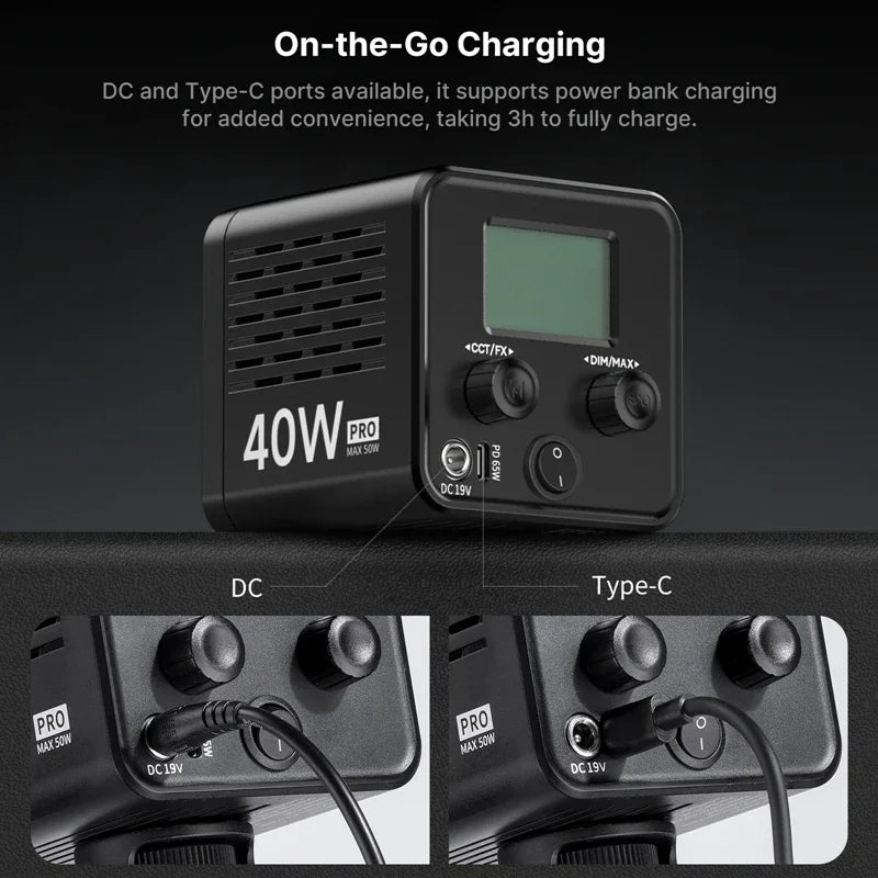 Ulanzi L023 40W Pro Taşınabilir LED Video Işığı