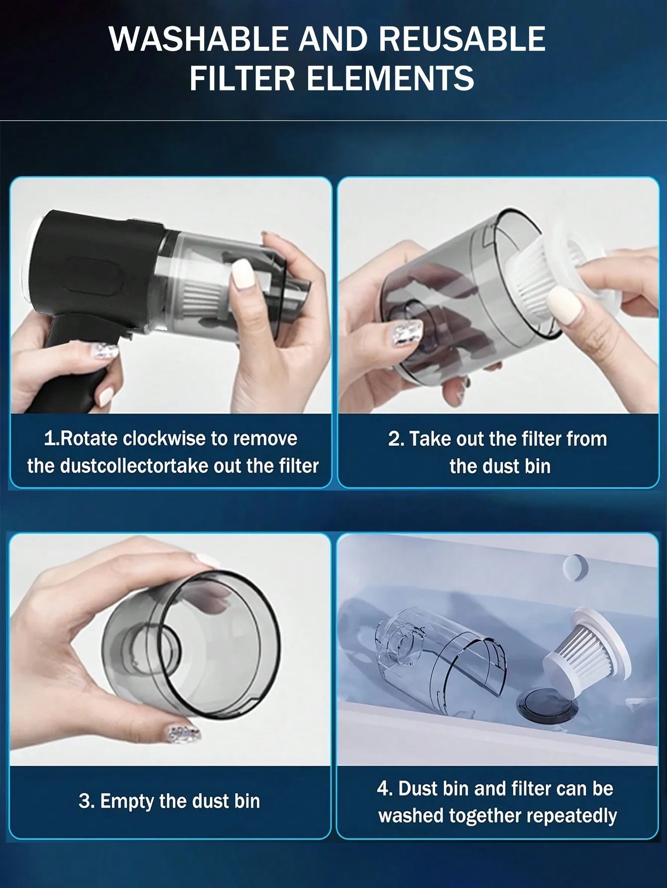Cordless Handheld Vacuum Cleaner for Car, Home and Pet Hair