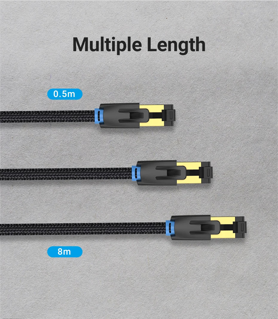 Braided Cat8 RJ45 Ethernet Cable - Length Options