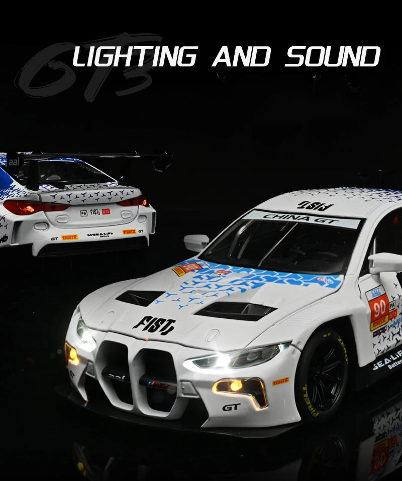 1:24 M4 GT3-modellbil i støpt metall