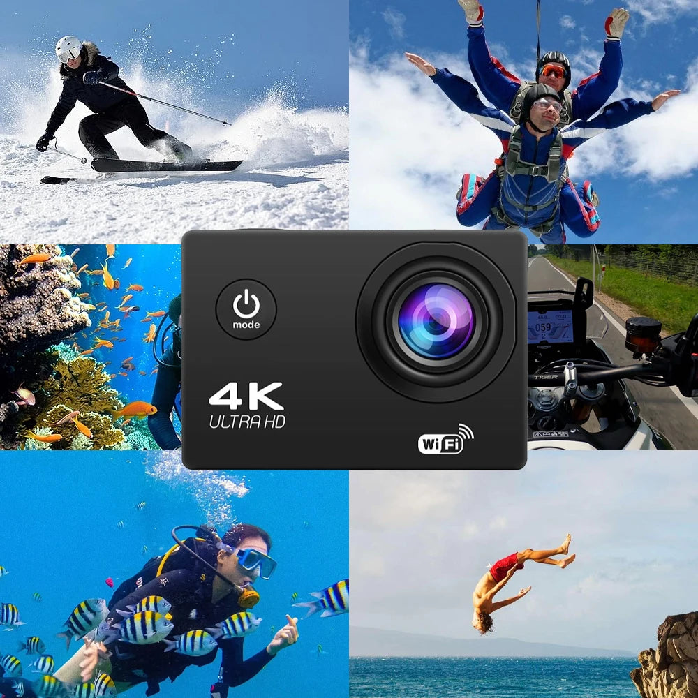 Magecam 4K Action Camera 1080P/30FPS WiFi 2.0" 170D Underwater Waterproof Helmet Video Recording Camera Outdoor Sports Cameras 