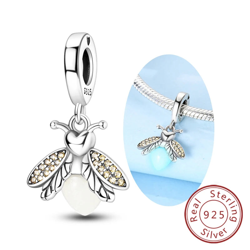 Sterling Silver Firefly Bee Butterfly Hummingbird Charms