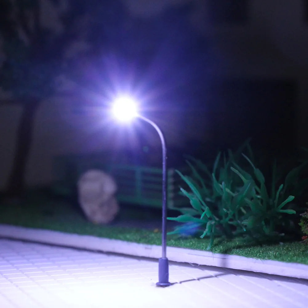 Luces de calle para modelo ferroviario de 20 LED, cálidas o blancas brillantes