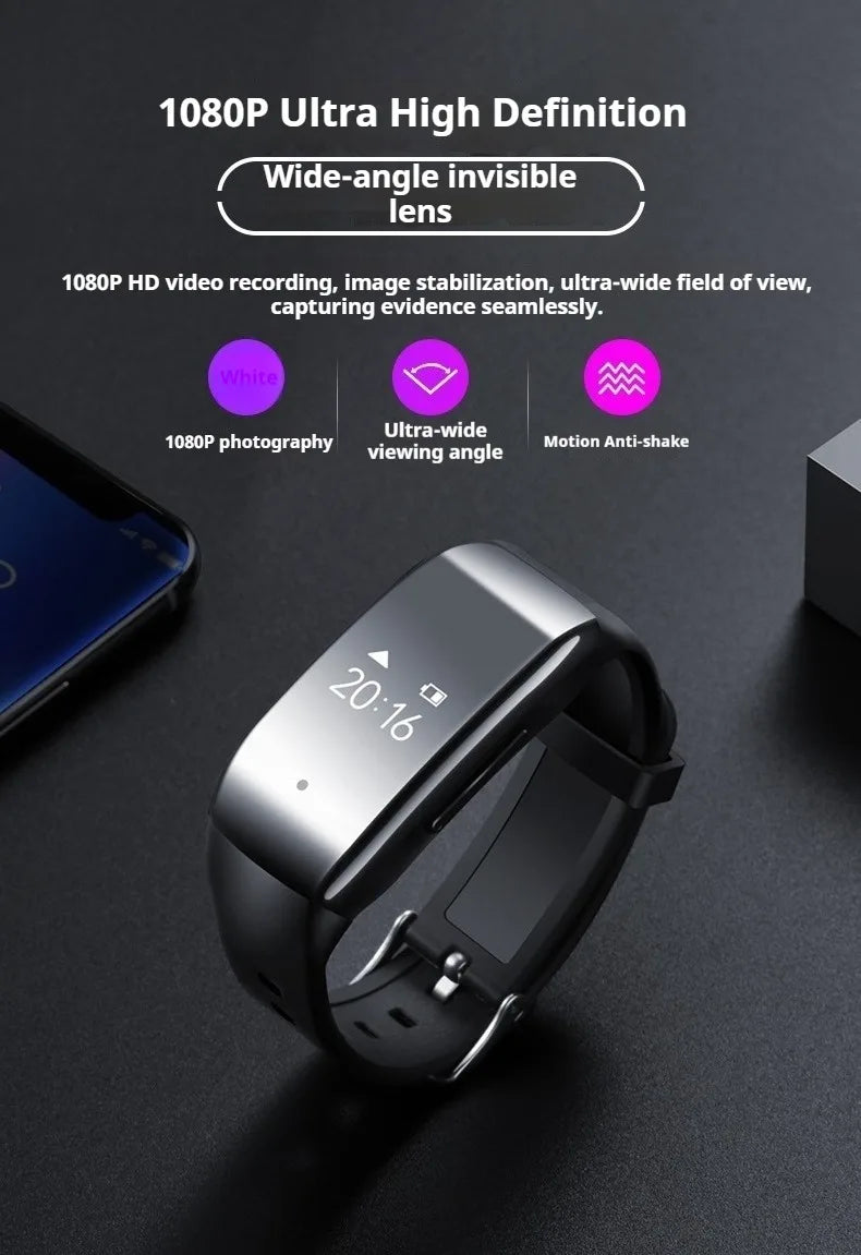 Mini Camera Wristwatch 1080P HD with 4GB Memory Discreet Design