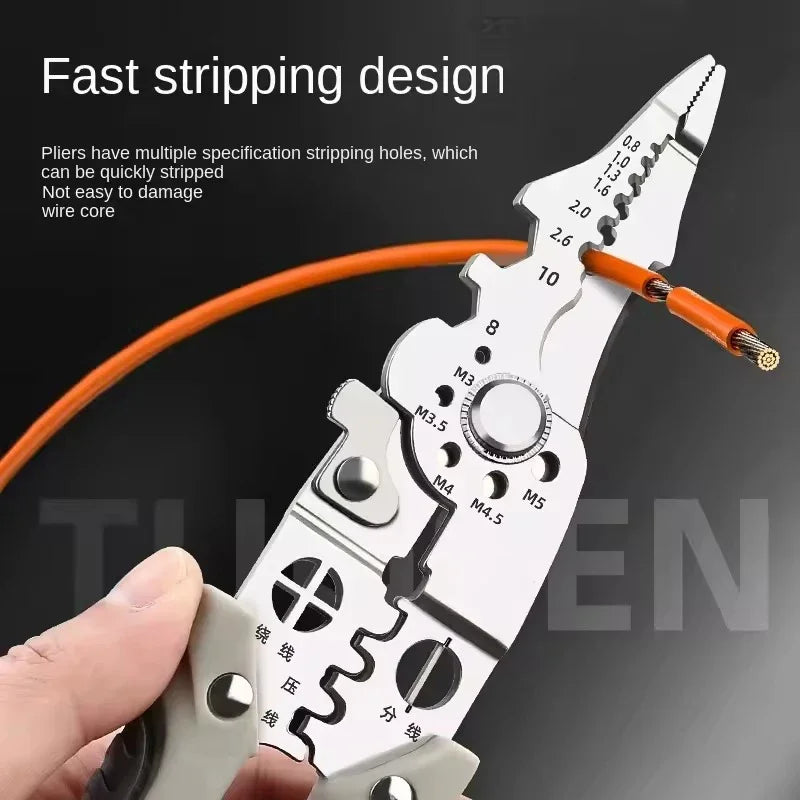 Multi Functional Electrician Pliers For Wire Splitting And Stripping Specialized For Electricians 