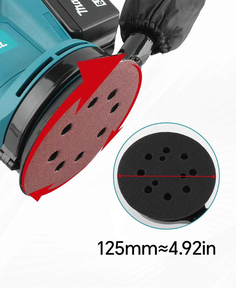 Makita 18V Cordless Random Orbit Sander for Smooth Wood Finishing