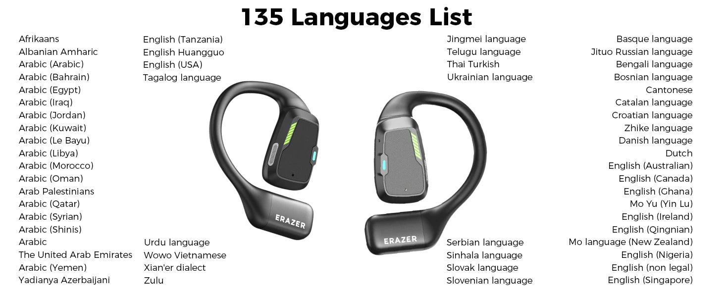 AI Oordopvertaler Erazer XP6 Bluetooth Oordoppen