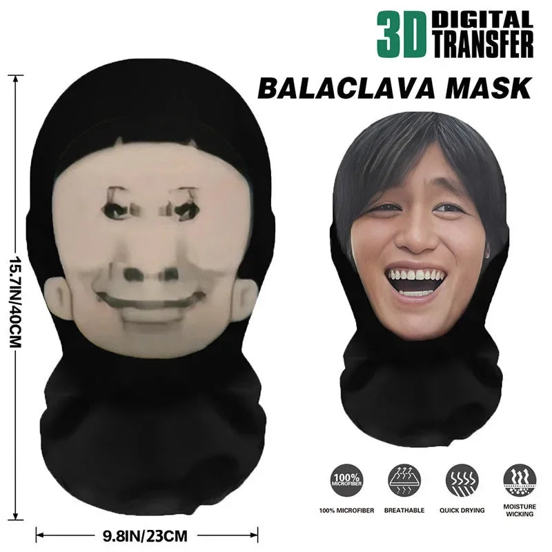 Realistic 3D Face Masks for Men Women Cosplay Mask Full Face Hip Hop Balaclava Hood Hat Headgear for Halloween Celebrity 