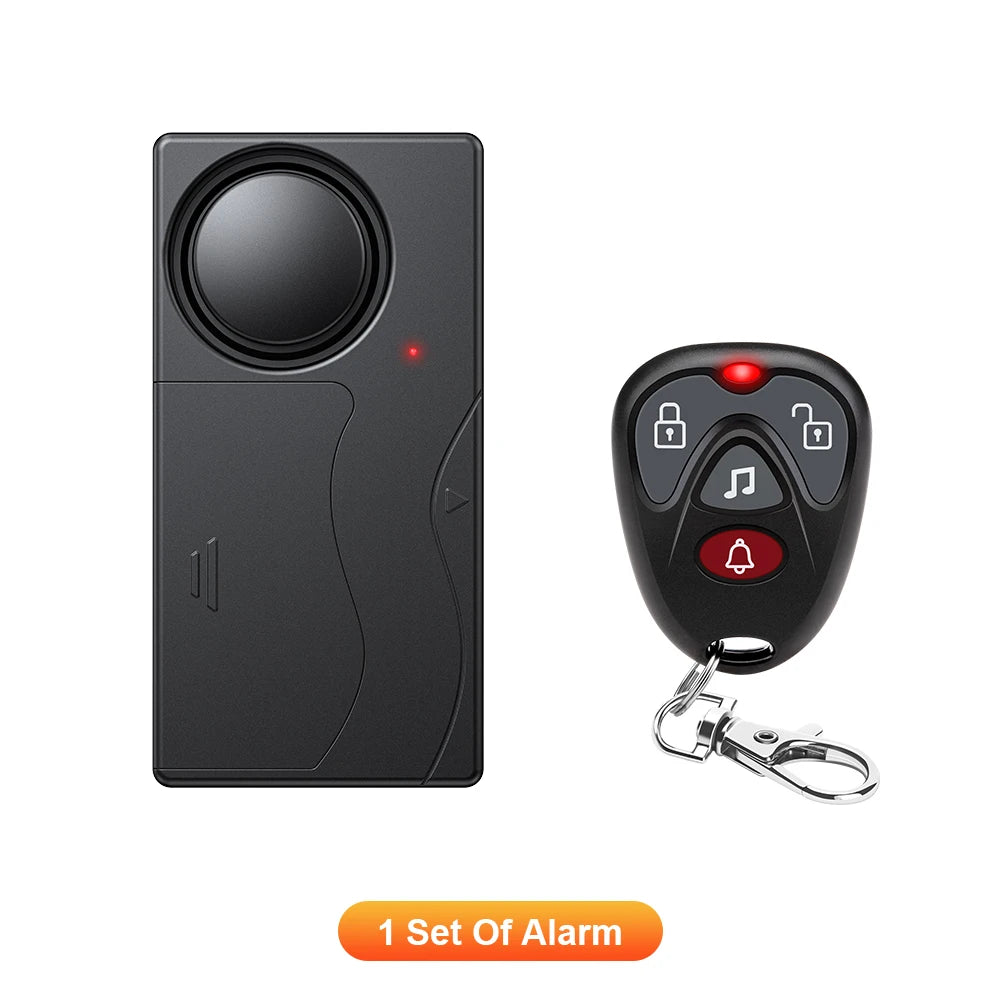 Anti Theft Vibration Window Door Alarm With Remote Control Security Protection Alarm Sensitivity Adjust For Bike Car Scooter