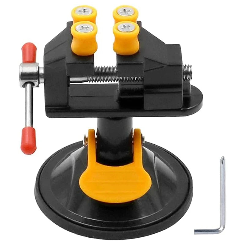 Adjustable Mini Table Vise with Rotating Stand