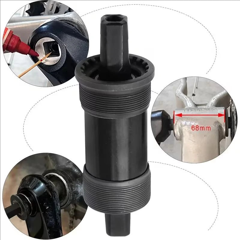 BB68-Innenlager mit Vierkantachse für Fahrräder, Gehäusebreite 68mm
