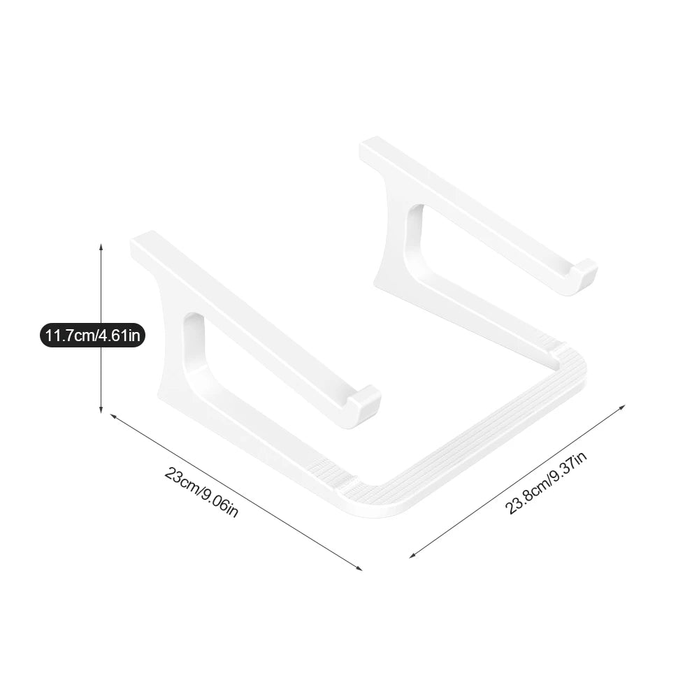 Adjustable Plastic Laptop Stand, White