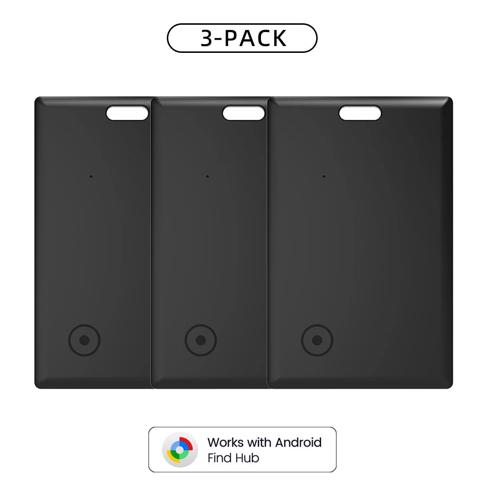 Android 1-4 Pack Smart Wallet Tracker Card Works with Google Find Hub App Location Tag Keys Bag Anti-Lost Bluetooth GPS Tracker