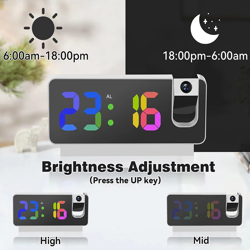 Rotating Projection Alarm Clock