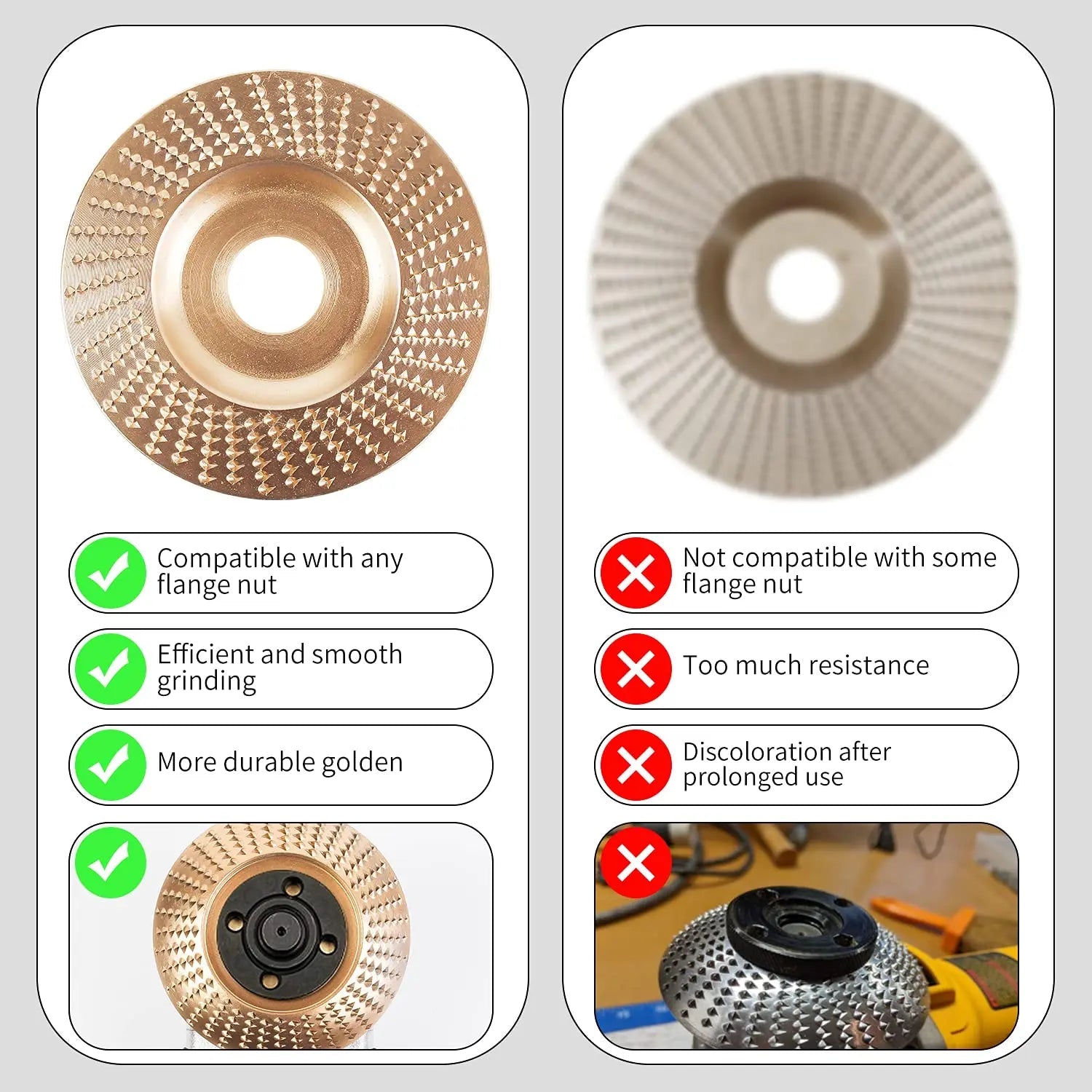 1/3pcs Woodworking Carving Wheel Polishing Wheel Versatile Sanding Disc Wood Shaping Tool Abrasive Disc 22mm inner diameter 