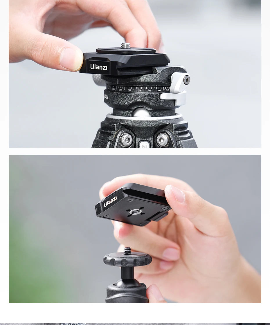 Quick Release Camera Mount Plate & Base Kit for Fast Setup