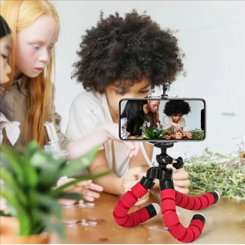 Mini Flexible Phone Tripod with Holder Clip