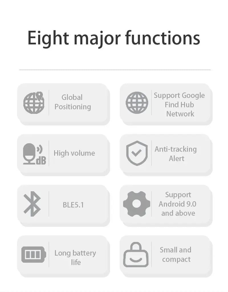 Google Find My GPS Tracker Android Airtag φορητό GPS Tracker Bluetooth εντοπιστής για ποδήλατο κλειδιά, ποτέ μην ξεχνάτε πράγματα