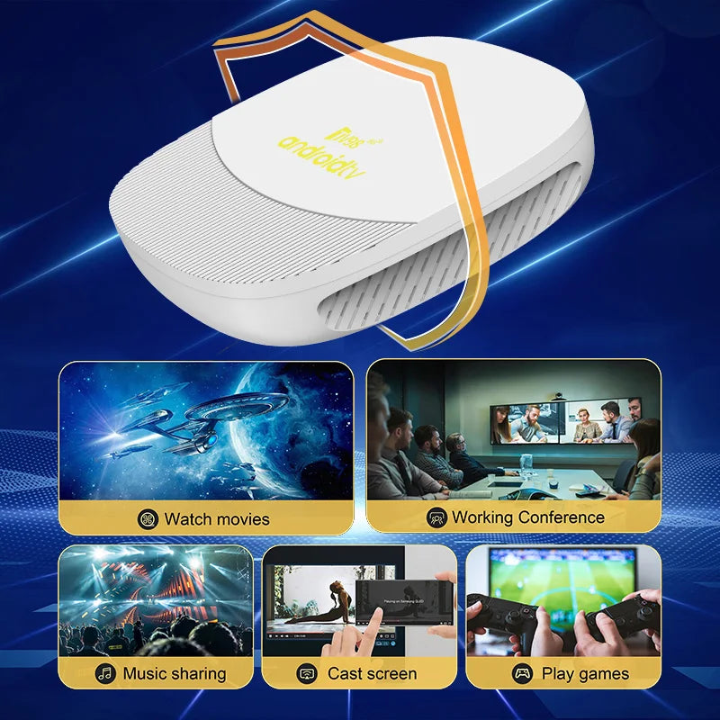TV98 ATV Max Android 14 TV Box Allwinner H313 2GB 8GB Wifi 6 BT 8K 4K AV1 Full HD Smart Media Player Voice control Set Top Box