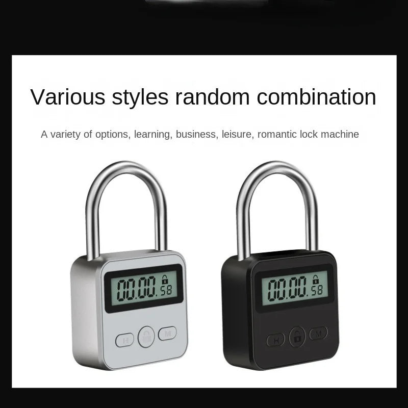 Rechargeable Timer Padlock with LCD