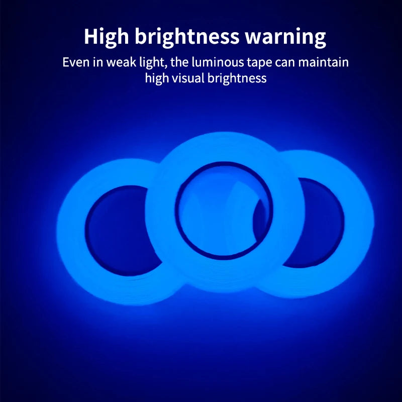 Self-adhesive Luminous Safety Tape, DIY Decorative Glowing Tape, Stage Stair Safety Warning Tape Green Fluorescent Warning Tape 