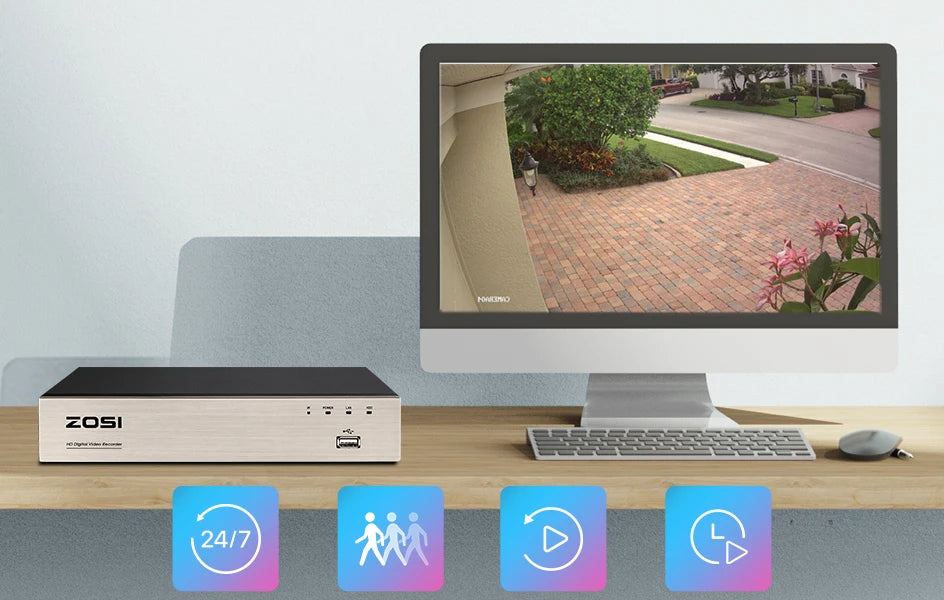 ZOSI 8-Channel 1080P DVR Security Recorder with H.265+