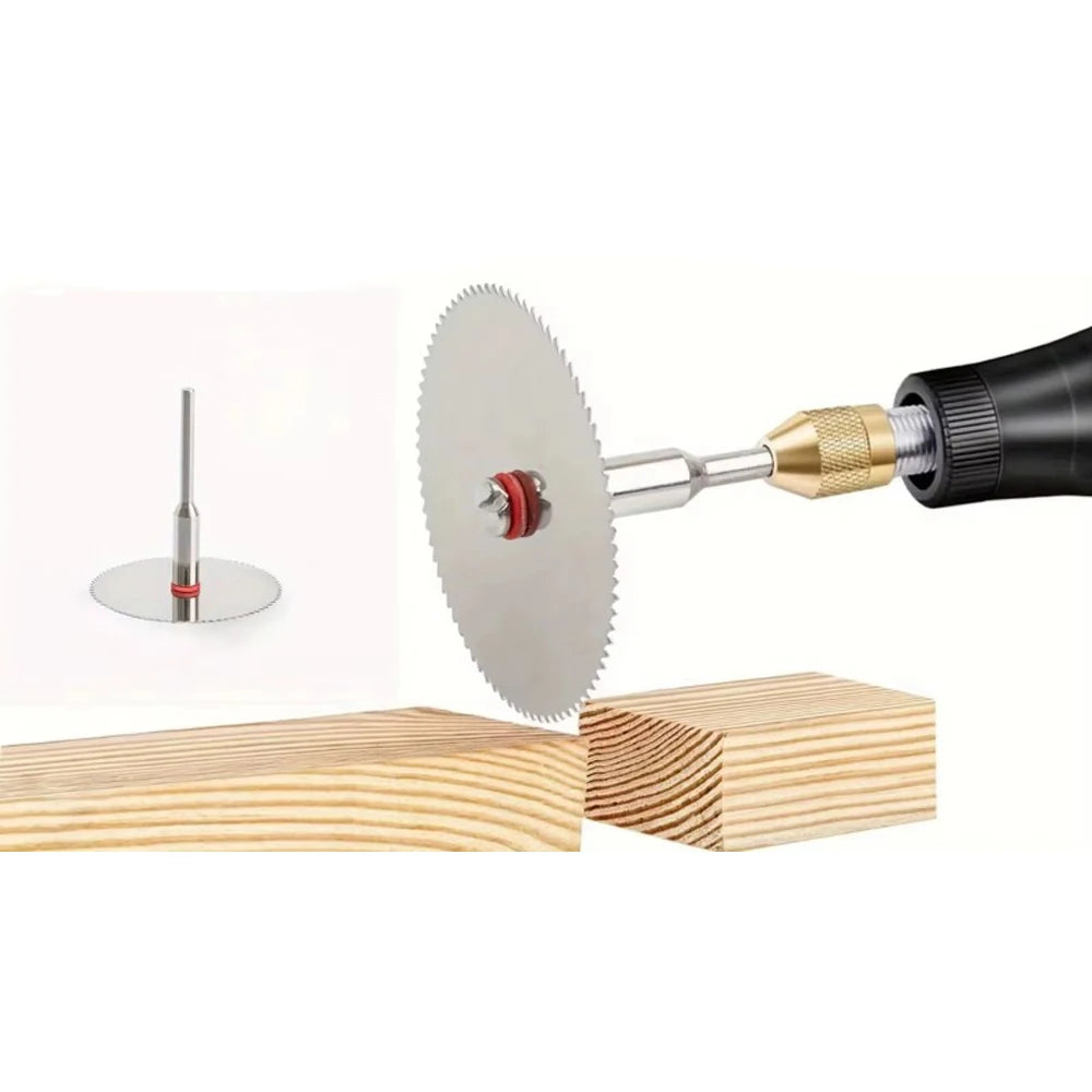 31pc Cutting Discs HSS Circular Saw Mini Drill Rotary Tool Multi-Size Blades for Cutting Metal, Wood, Stone, PVC