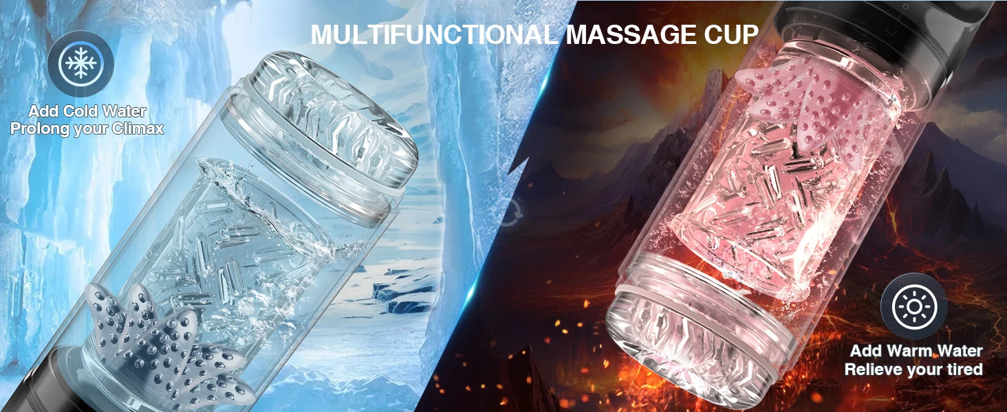 Dönen ve Yalama Fonksiyonlu Otomatik İtişli Erkek Mastürbatör