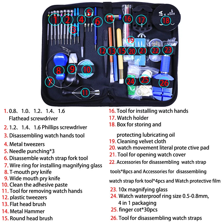 162-Piece Watch Repair Tool Set