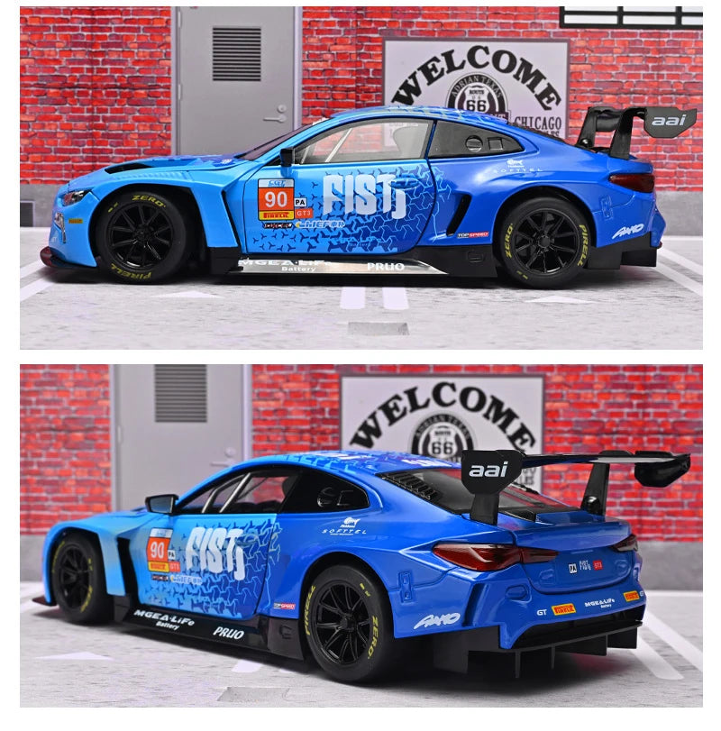 1:24 M4 GT3-modellbil i støpt metall