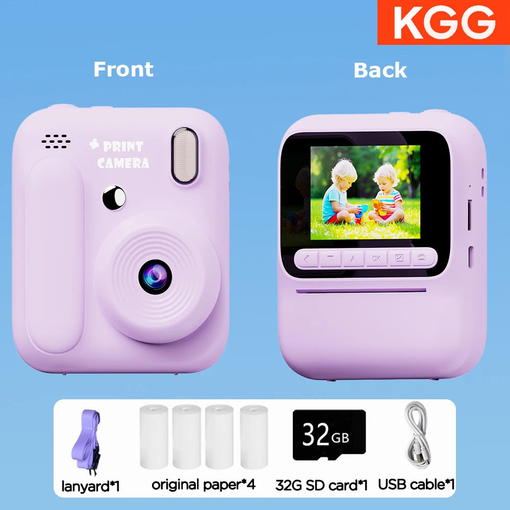 Kids Instant Color Printing Camera 32GB 1080P